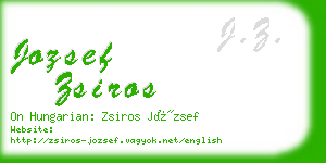 jozsef zsiros business card